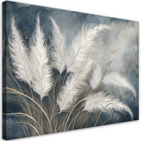 WANDBILD pampasgras botanik - Weiß, Textil (60/40cm) - Feeby