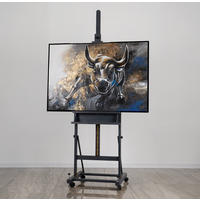 GEMÄLDE Symbol der Furchtlosigkeit Schattenfugenrahmen Schwarz 140x100 cm - Schwarz, Holz (140/100cm) - YS-art gallery