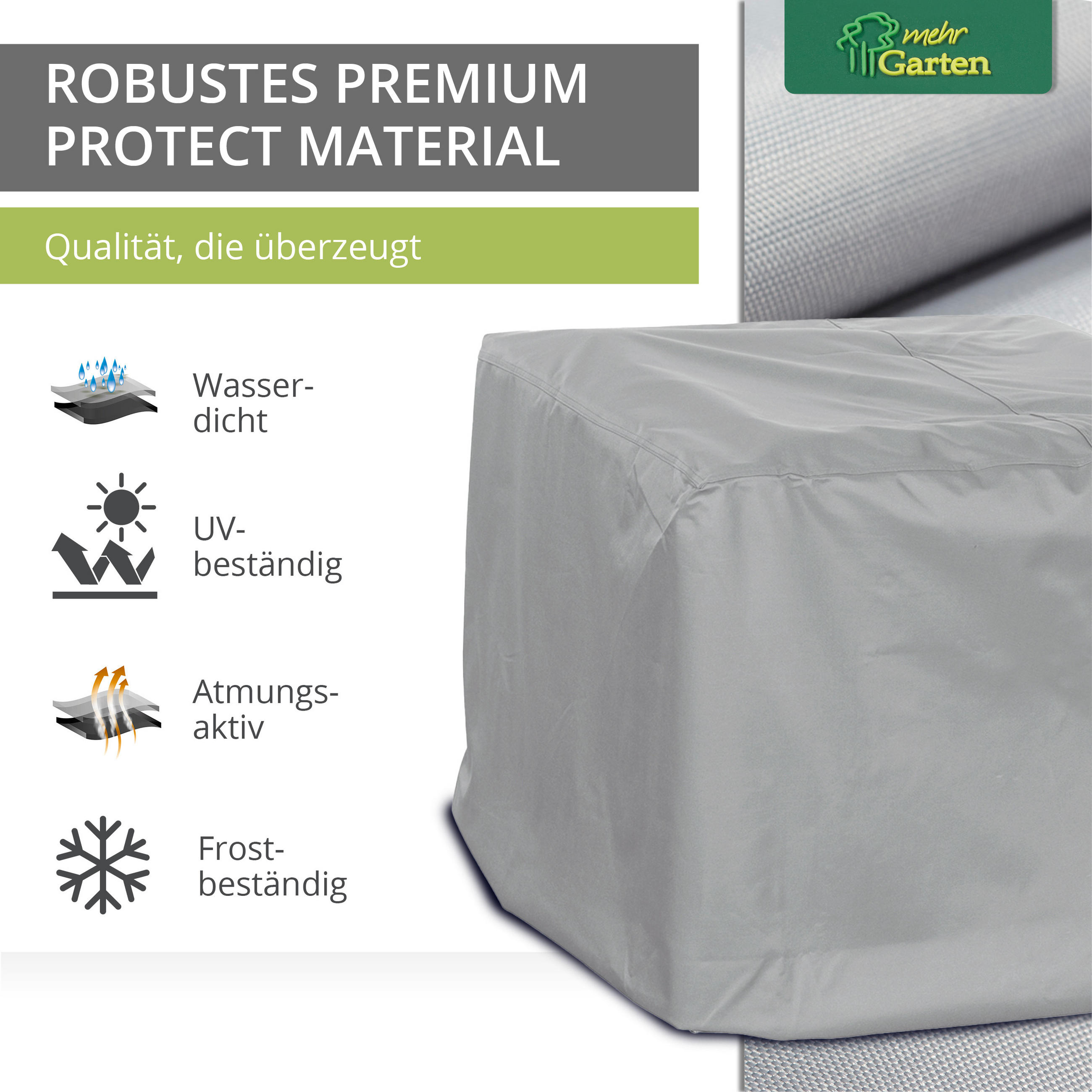 Thumbnail - mehr Garten Schutzhülle, Grau, Kunststoff, 100x80x100 cm, Gartenzubehör, Gartenmöbel-Schutzhüllen