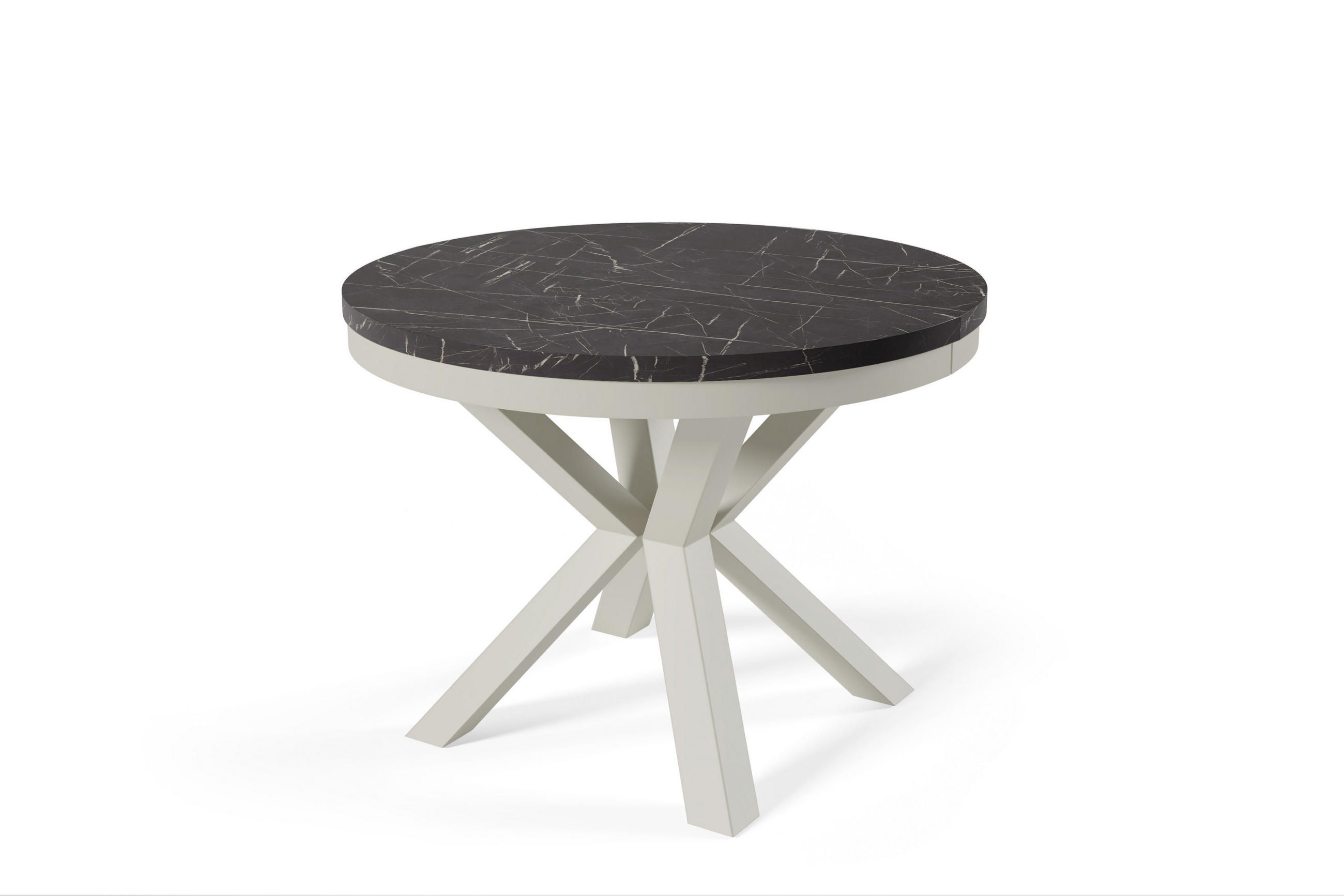 ESSTISCHE NORVIX - Kaschmir/Schwarz, Holzwerkstoff (120/120/76cm) - Meblini