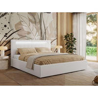 POLSTERBETT GOLD 5 CLASSIC 140/200 - Weiß Kunstleder - Multipocket-Matratze - Weiß, Textil (140/200cm) - MKS