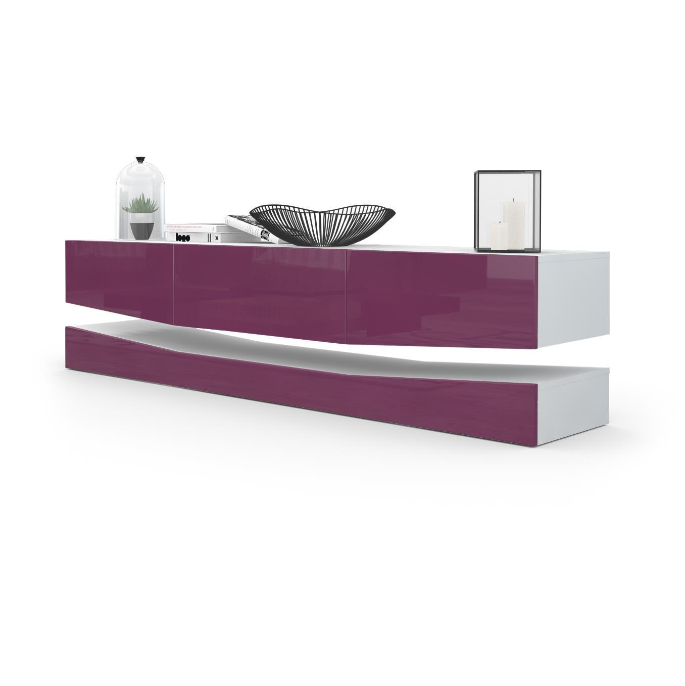 Vladon Lowboard Brombeere 178x48x39 cm