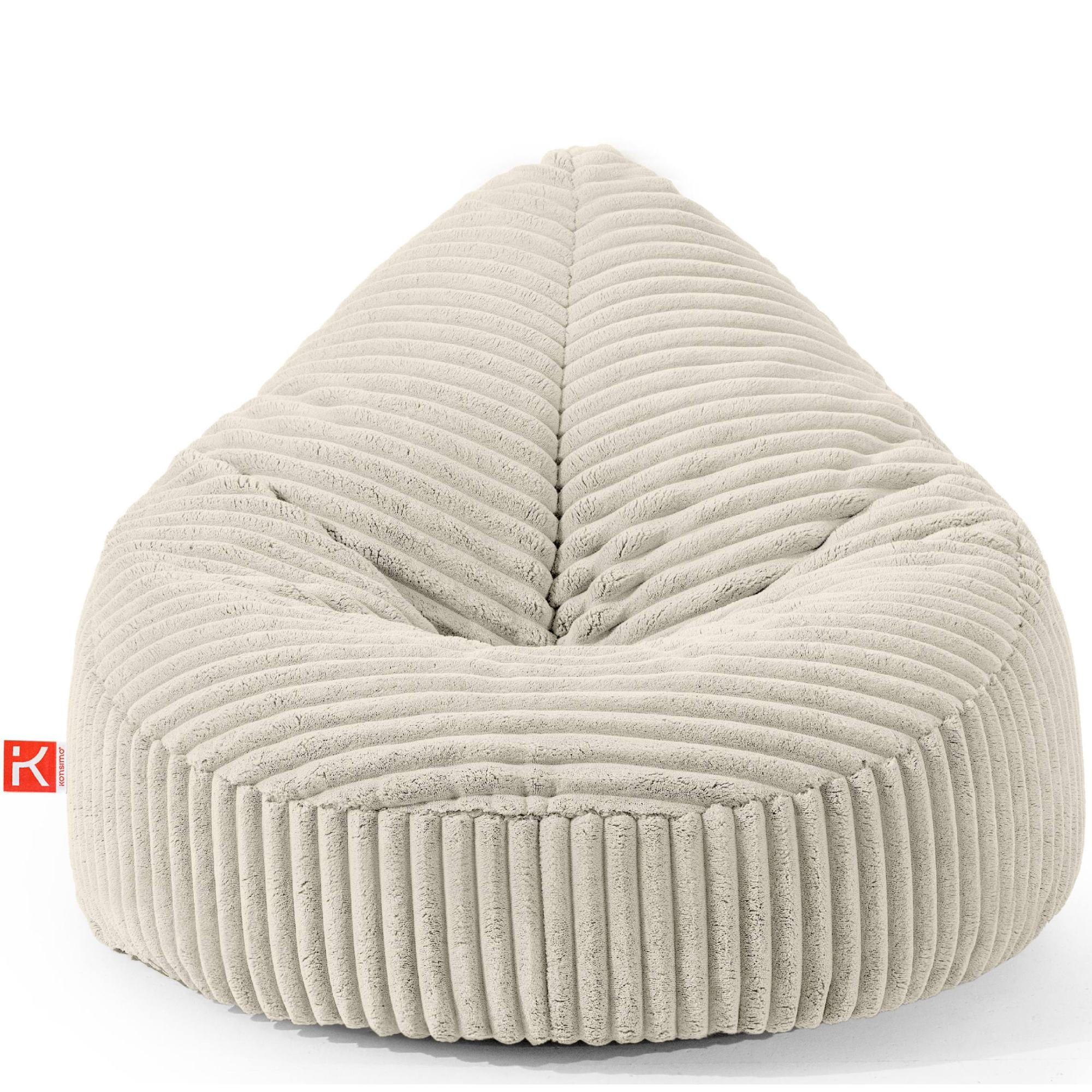 SITZSACK COSMO II aus Kordstoff, Creme - Creme, Textil (85/80/85cm) - KONSIMO®