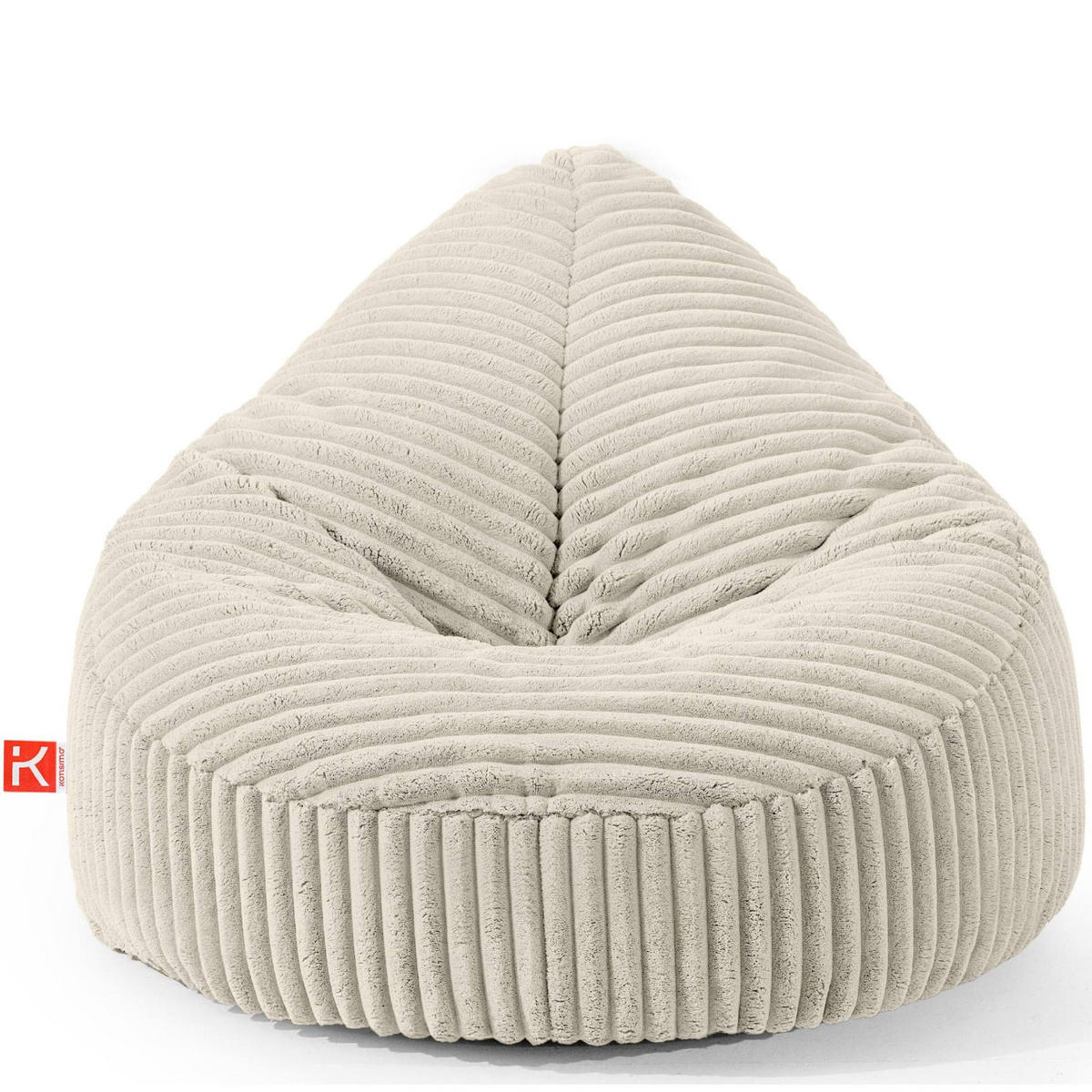 SITZSACK COSMO II aus Kordstoff, Creme - Creme, Textil (85/80/85cm) - KONSIMO®