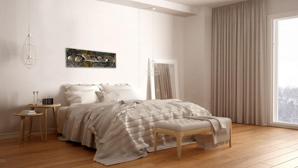 WANDDEKO Gold 108/33 cm - Goldfarben, Metall (3.5/33/5cm) - KUNSTLOFT