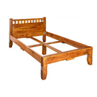 HOLZBETT Akazie 120x200x90 honig lackiert OXFORD #220 - Braun, Holz (120/200cm) - Massivmoebel24