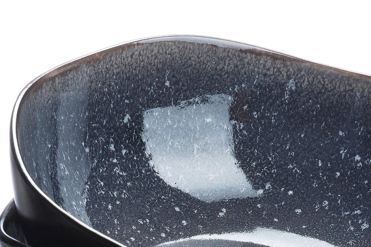 SALATSCHALEN Iris Ø24cm und Ø28,5cm - 2er-Set - Nachtblau - Blau, Keramik - Björn