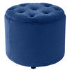 SITZWÜRFEL Samt Blau - Blau/Schwarz, Kunststoff/Textil (44/42/44cm) - CLP