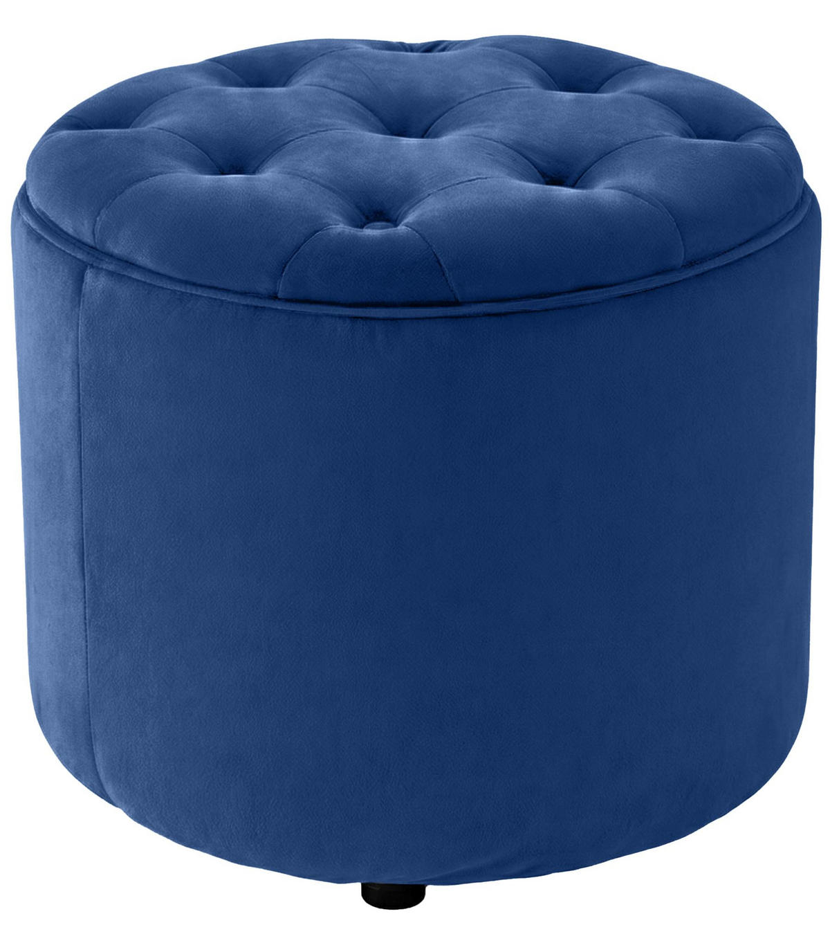 SITZWÜRFEL Samt Blau - Blau/Schwarz, Kunststoff/Textil (44/42/44cm) - CLP