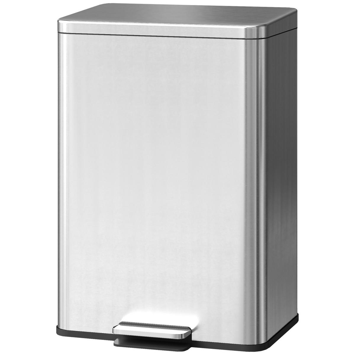 ABFALLEIMER Silberfarben 1 Stück - Silberfarben, Metall (30.6/44.2/34.2cm) - GiPP