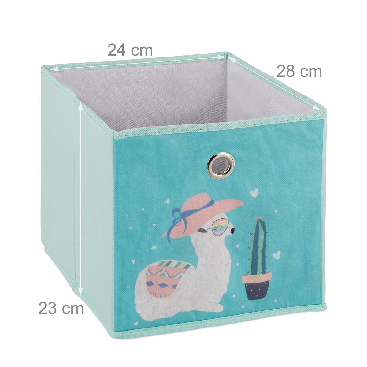 KINDERREGAL Lama - Multicolor, Kunststoff/Textil (27.5/89/30cm) - Relaxdays