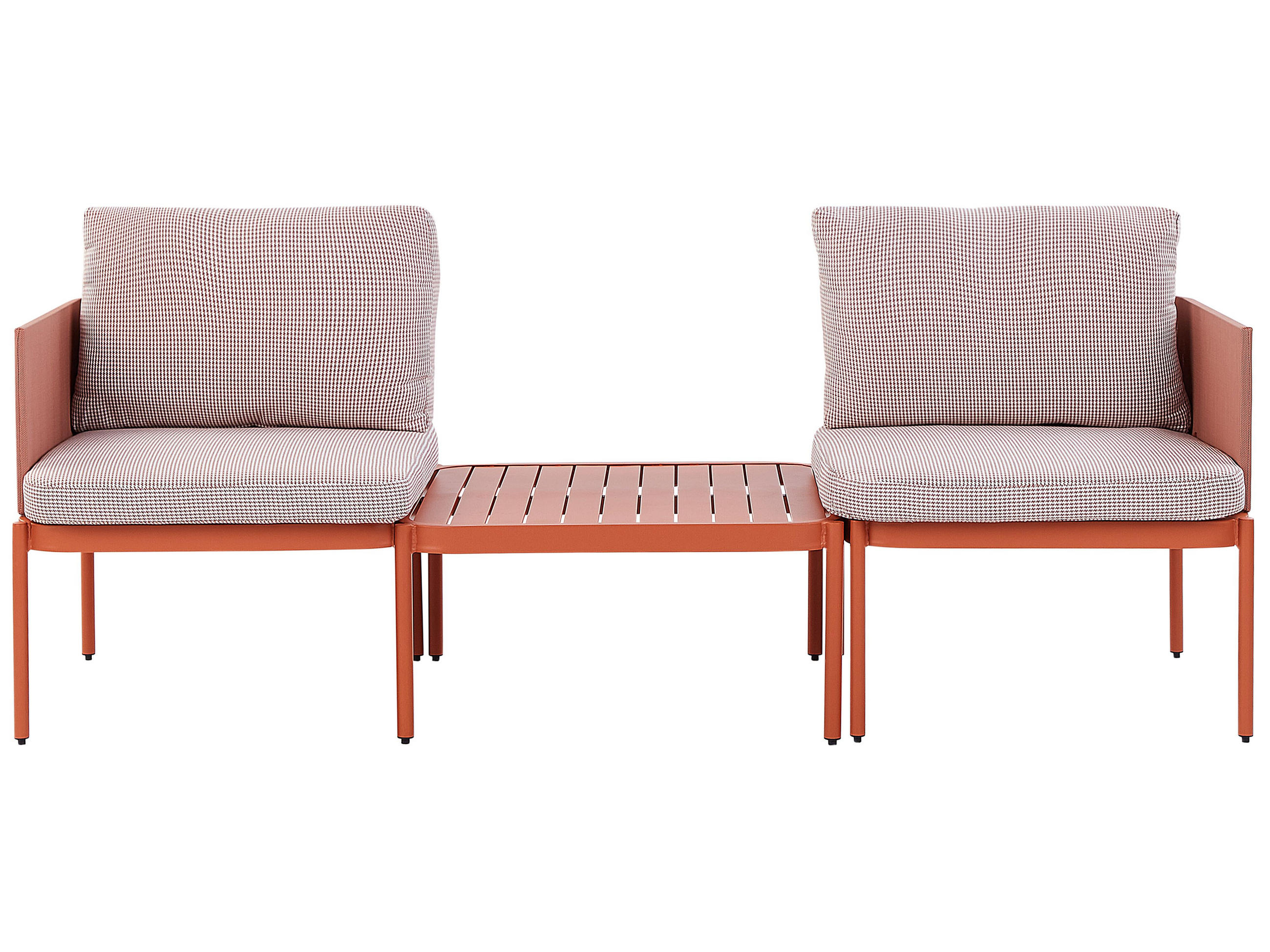 LOUNGE SET 2-Sitzer modular Orange Terracina - Orange, Metall - Beliani