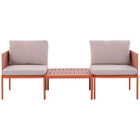 LOUNGE SET 2-Sitzer modular Orange Terracina - Orange, Metall - Beliani