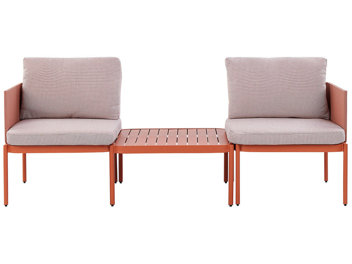 LOUNGE SET 2-Sitzer modular Orange Terracina - Orange, Metall - Beliani