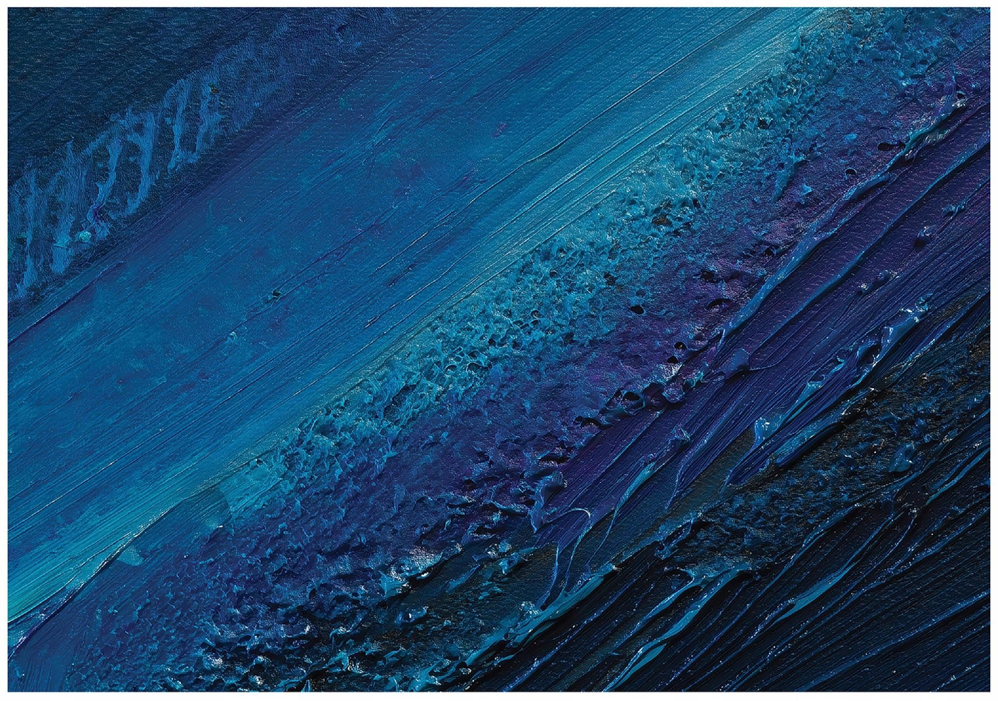 FOTOTAPETE Abstrakt Struktur Blau 250x175 cm - Multicolor, Papier (250/175cm) - Wallarena