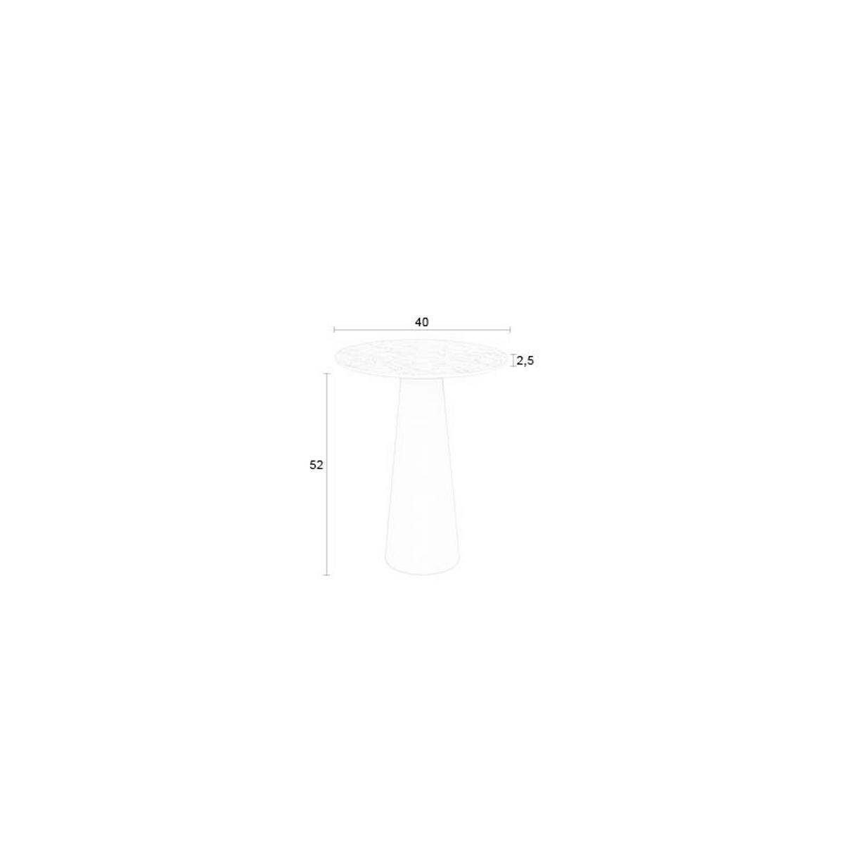 BEISTELLTISCH Joya Niedrig 40x40 cm -Optik Beige - Beige, Metall (40/40/52cm) - Housecraft Living
