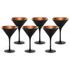 COCKTAILSCHALEN Elements Schwarz-Bronze 240 ml 6er Set - Schwarz/Bronzefarben, Glas (0.24L) - Stölzle Lausitz