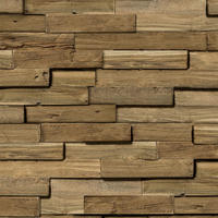 VLIESTAPETE - 3D Holzwand - Braun, Papier/Kunststoff (52/1000cm) - Easy Decor