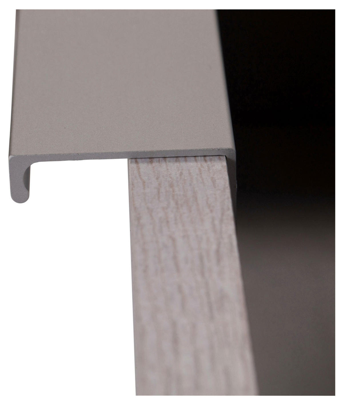 NACHTKONSOLE Saigon Plankeneiche / Glasgrau 46 / 38 / 58cm - Braun/Grau, Holz/Holzwerkstoff (46/58/38cm) - Wimex