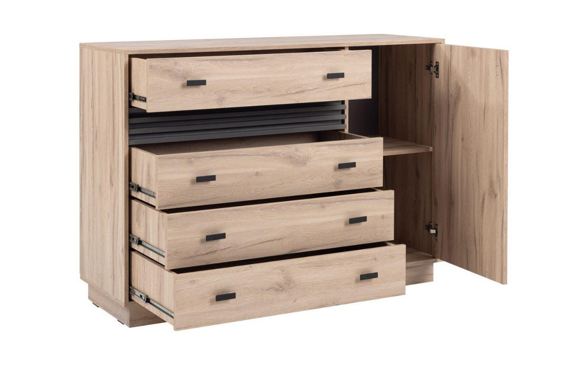 SCHLAFZIMMER Set 5-tlg. – ALLMO System – Eichefarben - Eichefarben, Holzwerkstoff (215/210/61cm) - hi-markt