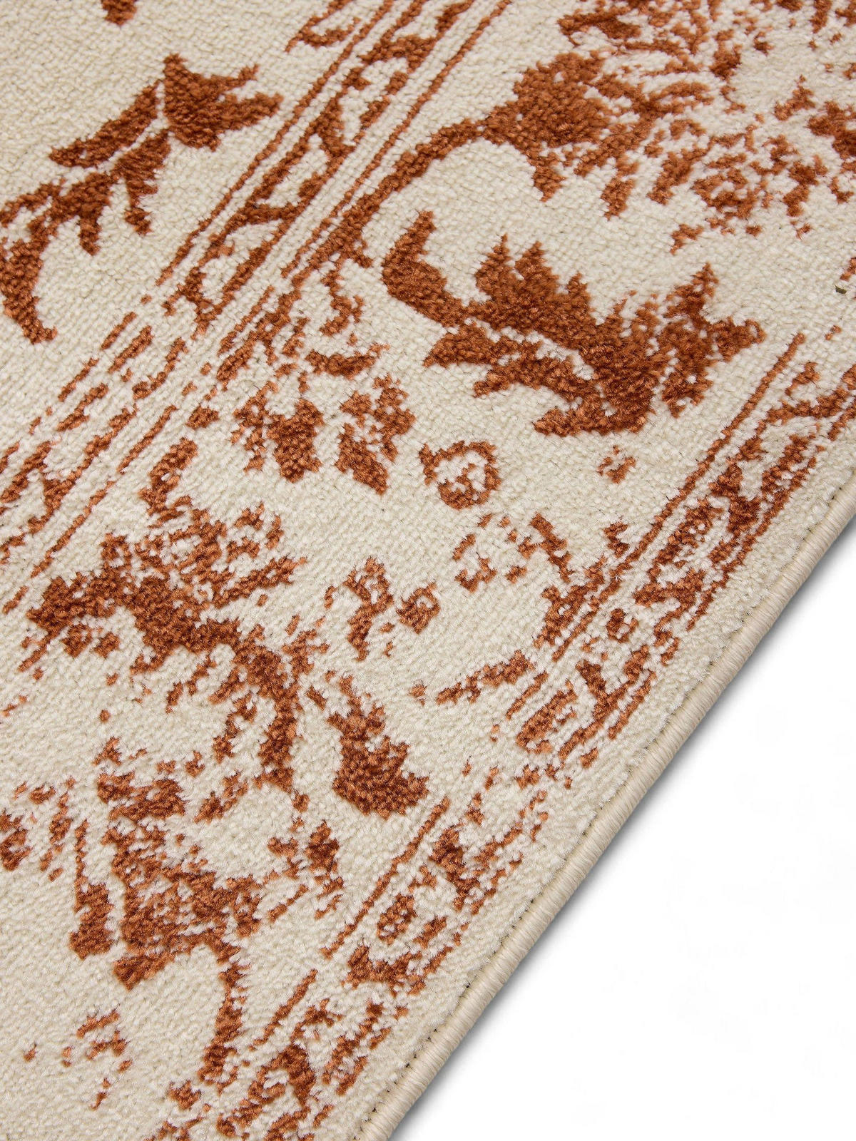 VINTAGE-TEPPICH Suki 200/300 cm - Creme/Orange, Kunststoff (200/300cm) - benuta