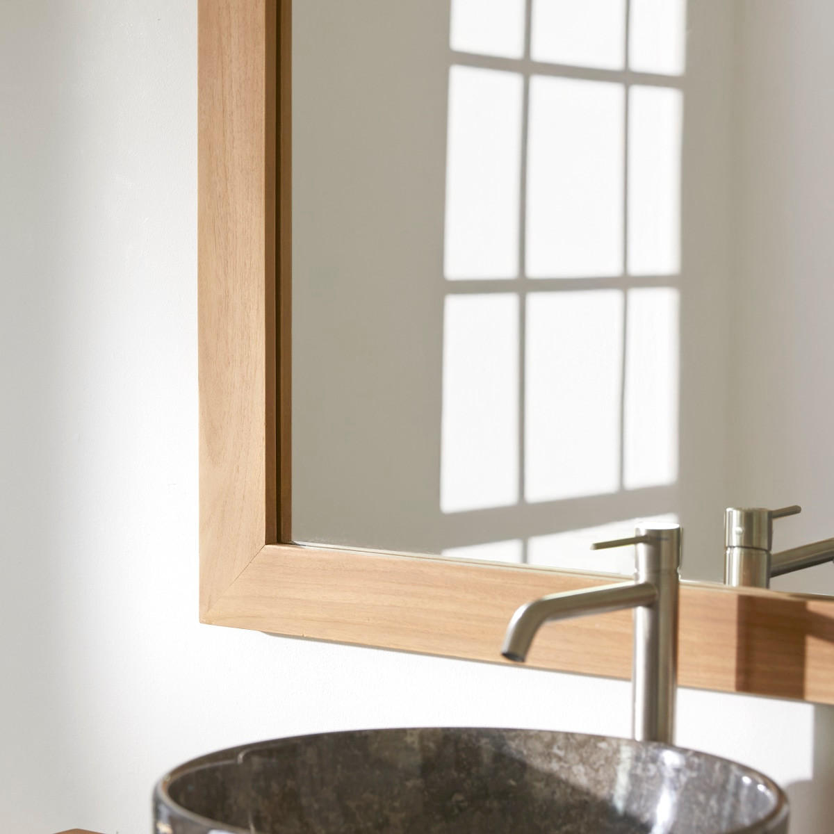 SPIEGEL Tona Natur aus Teak - Naturfarben, Holz (90/120/2cm) - Tikamoon