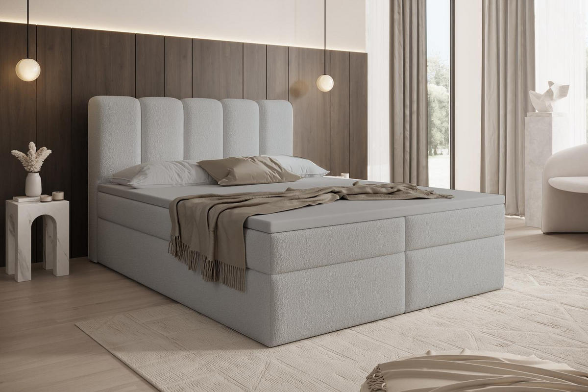 BOXBETT 120x200 Grau BELLO - Grau, Holzwerkstoff (120/200cm) - Compleo24