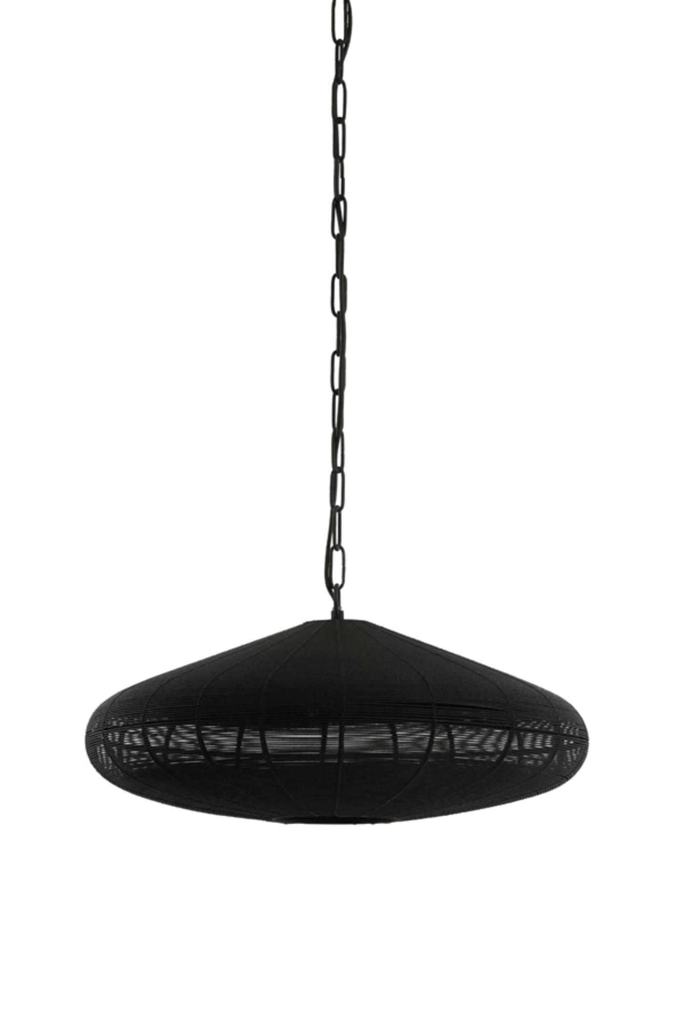 HÄNGELAMPE Bahoto Schwarz Ø51/20 cm - Schwarz, Metall (51/51/20cm) - Light & Living