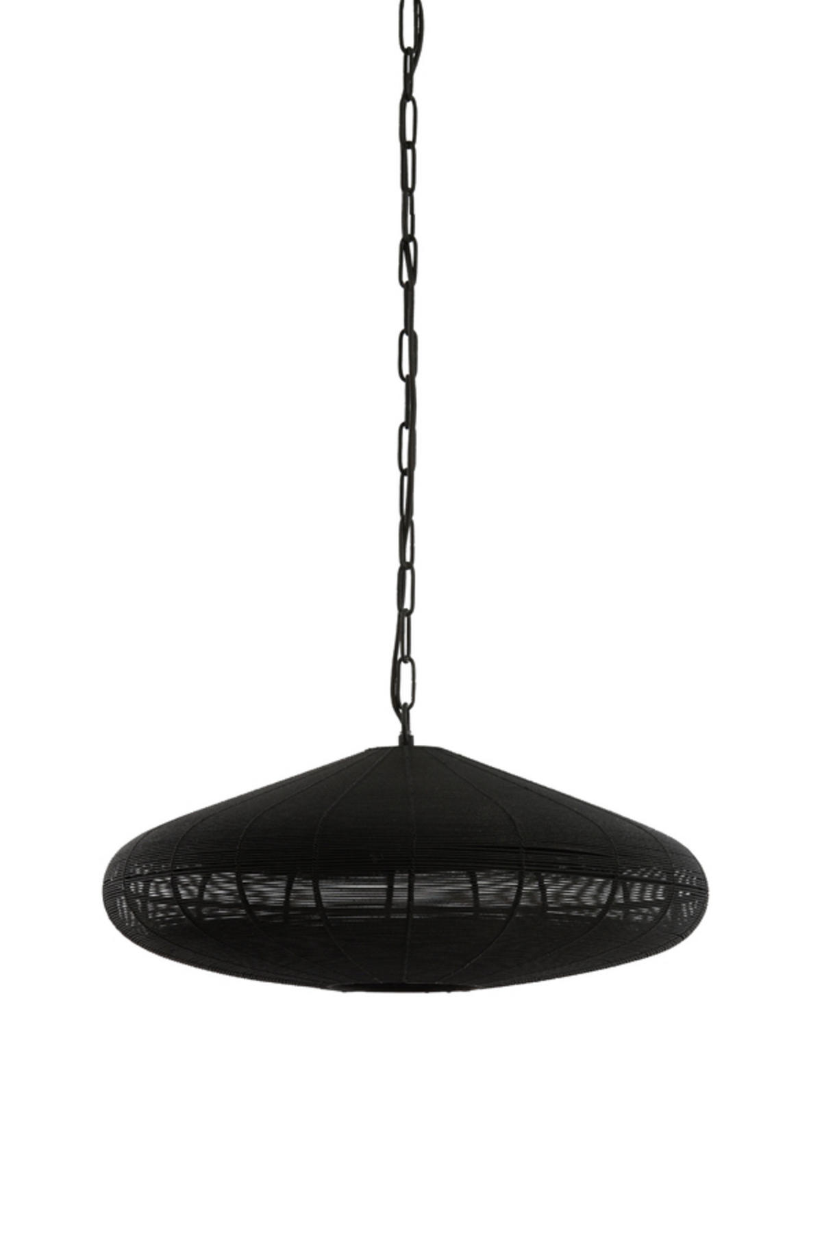 HÄNGELAMPE Bahoto Schwarz Ø51/20 cm - Schwarz, Metall (51/51/20cm) - Light & Living