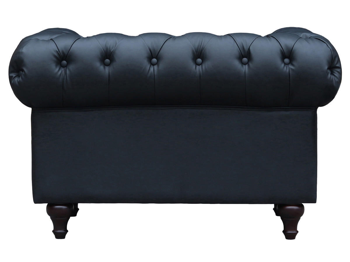 CHESTERFIELD-SESSEL Aliza Schwarz - Schwarz, Holz/Kunststoff (111/70/82cm) - Habitat Garten