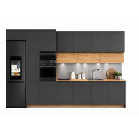 KÜCHENZEILE 400 cm - Nexa K18-G400 - in Grau / Matt - Grau, Holz (400/248/58cm) - ROYAL24_MARKT