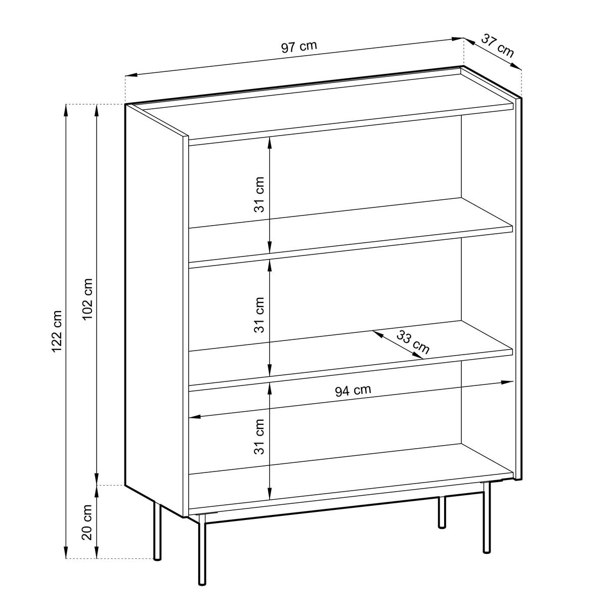 HIGHBOARD Color Rot - Rot, Holzwerkstoff (97/122/37cm) - Bettso