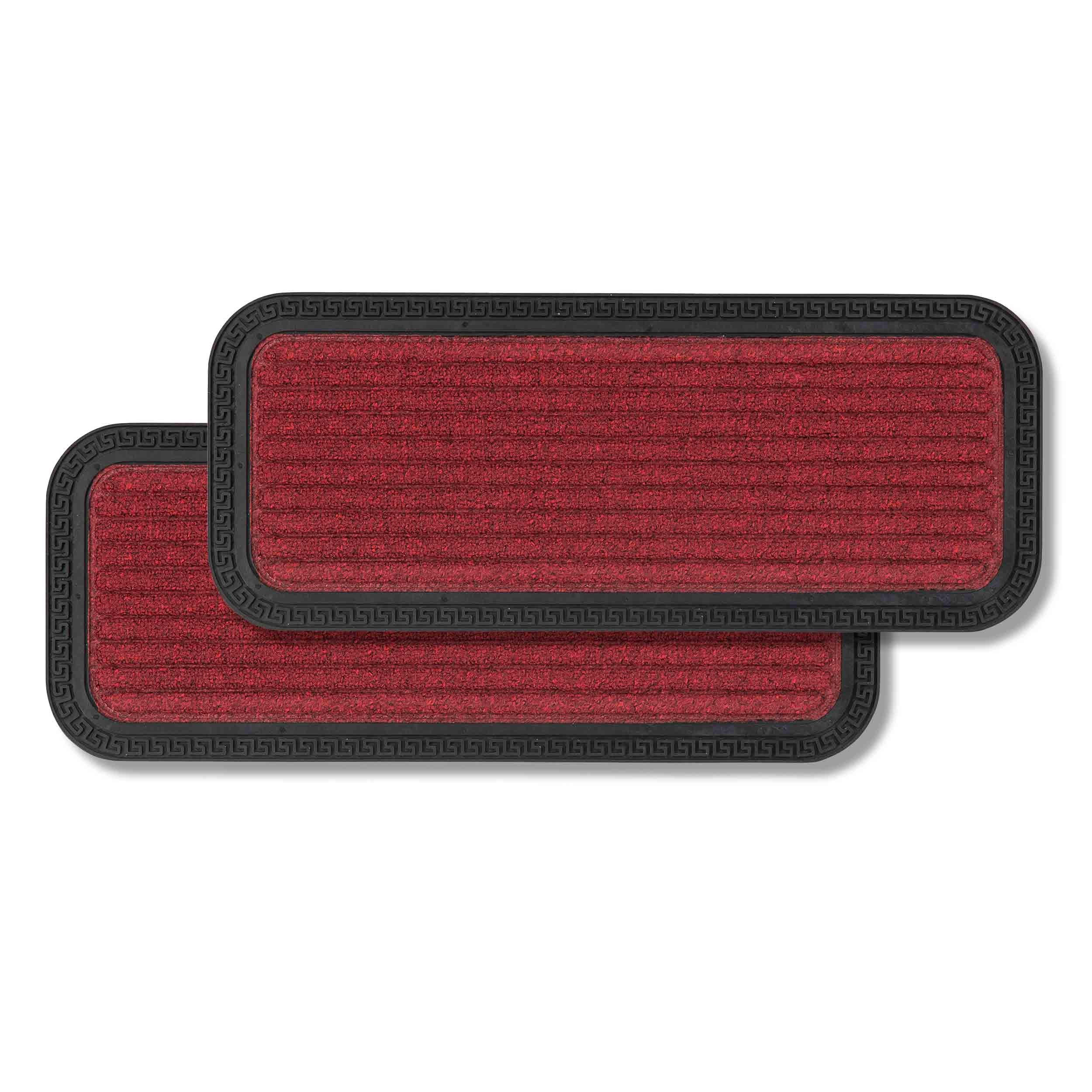 FUSSMATTE AUßEN BORDER STAR 2ER SET - Rot, Textil (25/60cm) - Astra