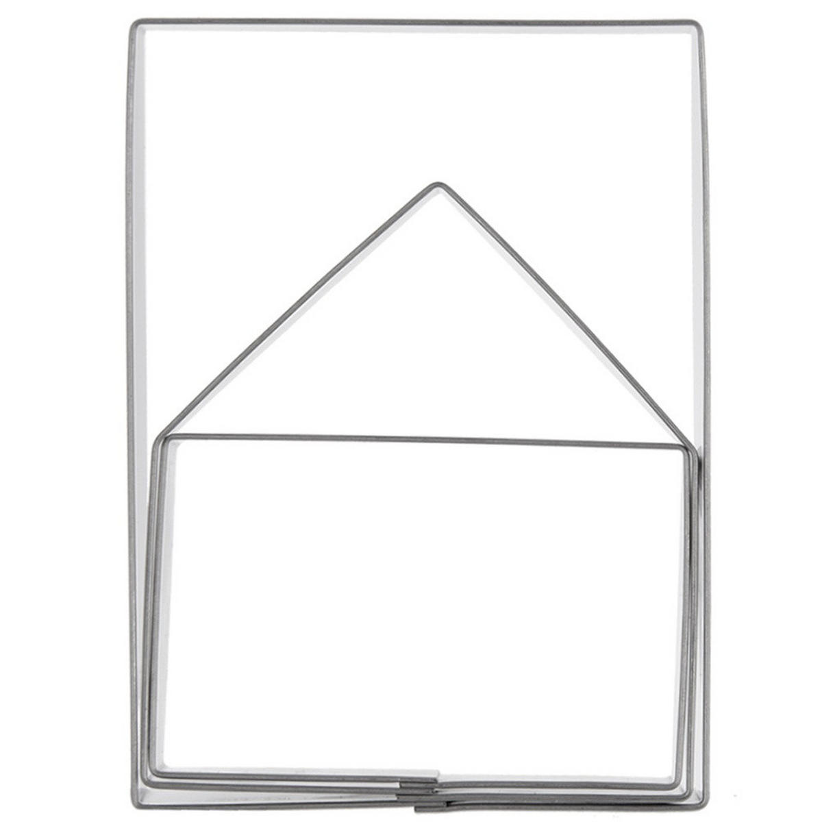 AUSSTECHFORM Lebkuchenhaus 3-teilig Silber - Silberfarben, Metall (5/1.5/6cm) - Orion 