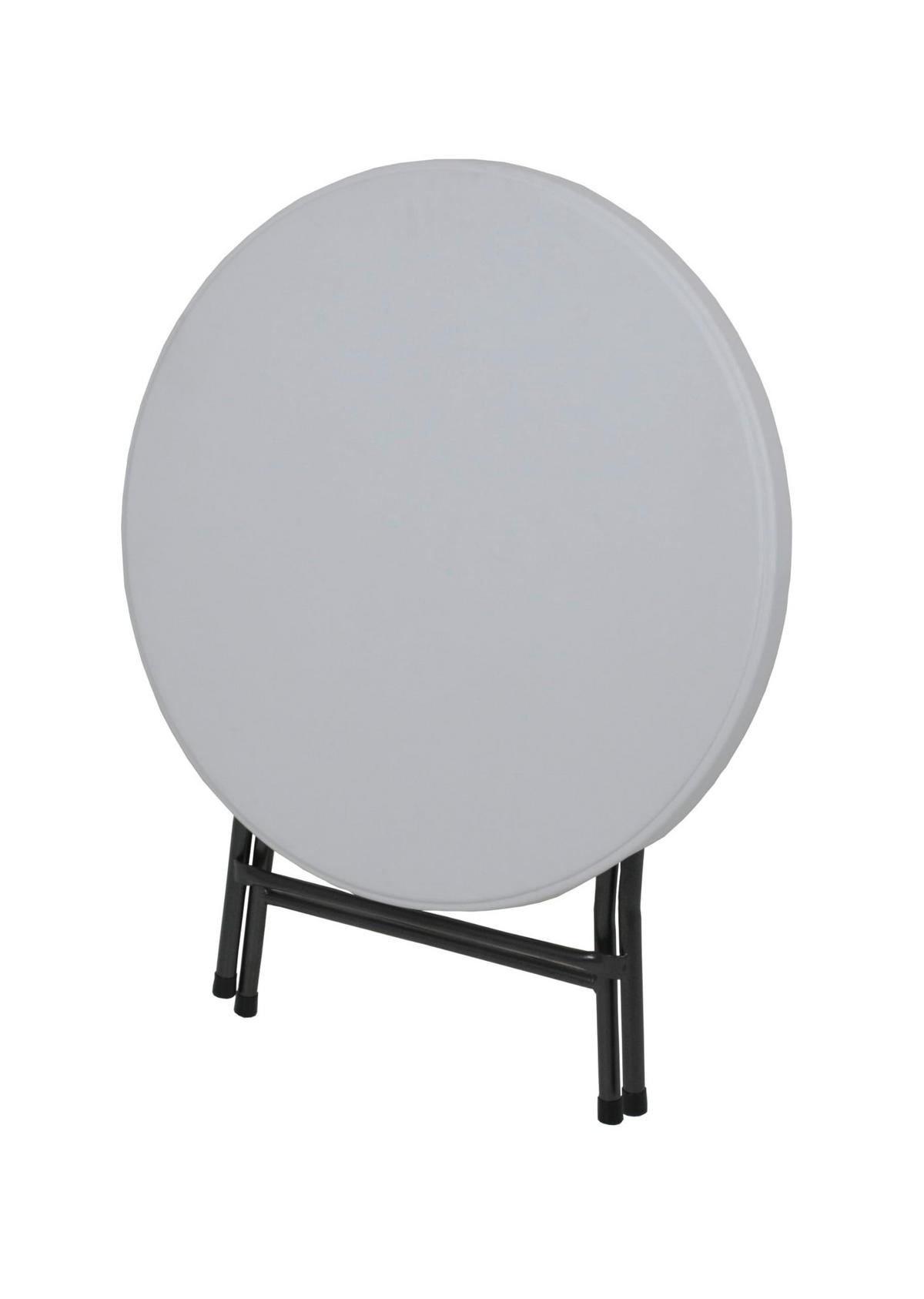 GARTENTISCH Sascha Ø 80 cm Terrassentisch - Weiß, Kunststoff (80/80/74cm) - DELUKE