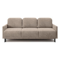 SCHLAFSOFA Hamiel Beige Cordbezug 212 cm - Beige/Schwarz, Holz/Textil (212/87/97cm) - Selsey