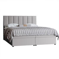 BOXBETT ZELTO 200/200 cm, mit Matratze und Topper, Grau - Grau, Holzwerkstoff/Textil (200/200cm) - Idohome