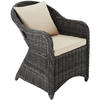 RATTANSESSEL ,71 x 60 x 84 cm,grau - Grau, Kunststoff (60/84/71cm) - tectake