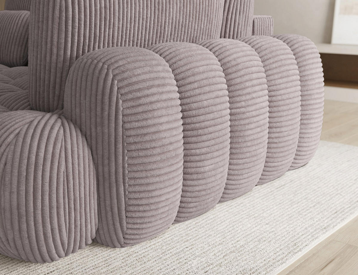 ECKSOFA COZION L-Form mit Schlaffunktion & Bettkasten – Modernes 3-Sitzer Sofa, HR-Kaltschaum, Wellenfederung, 267 × 165 cm - Hellgrau/Schwarz, Kunststoff (267/165cm) - Wohnideebilder