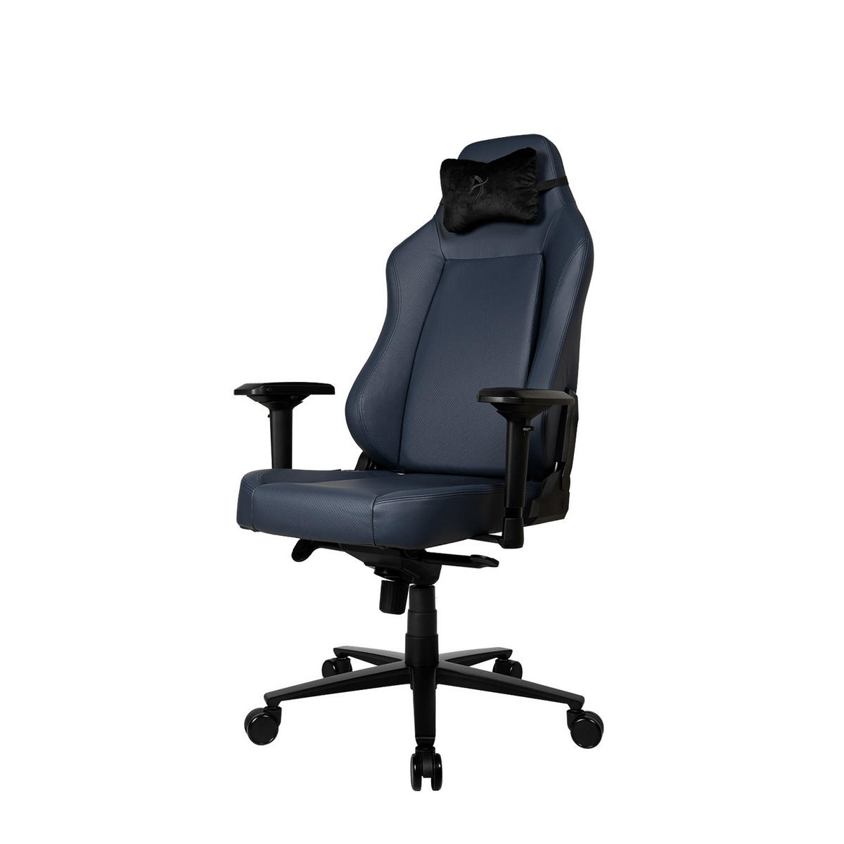 GAMINGSTUHL Primo Premium Leder Ozeanblau - Blau/Schwarz, Leder/Metall (74/135/52cm) - Arozzi