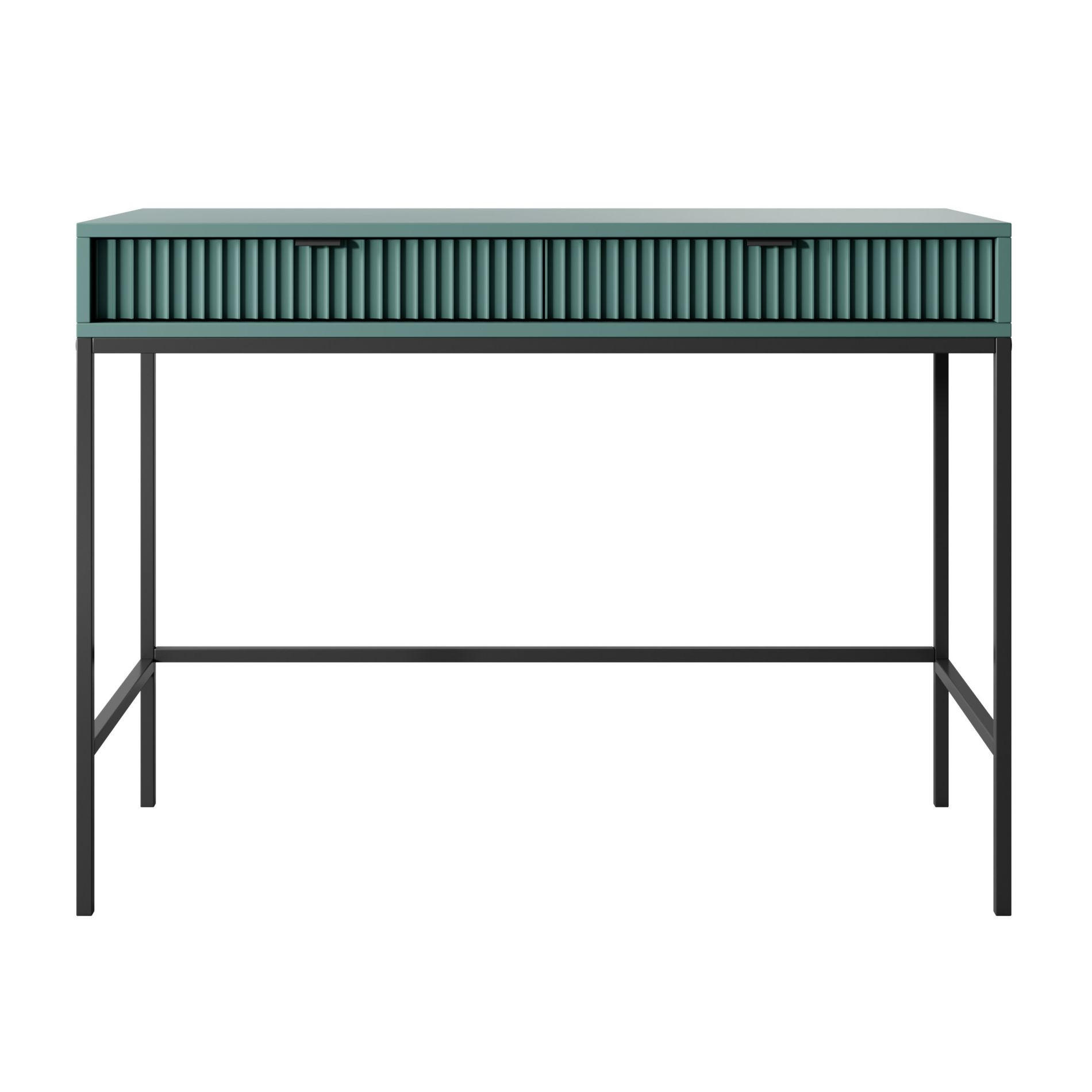 KONSOLENTISCH Vellore Grün / Schwarz 104 cm - Schwarz/Grün, Holzwerkstoff/Metall (50/104/77cm) - Selsey