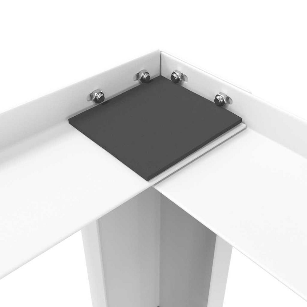UNTERGESTELL für Waschmaschine und Trockner, 127/54,5/32,5 cm, aus Stahl, Weiß - Weiß, Metall (54.5/32.5/127cm) - vidaXL