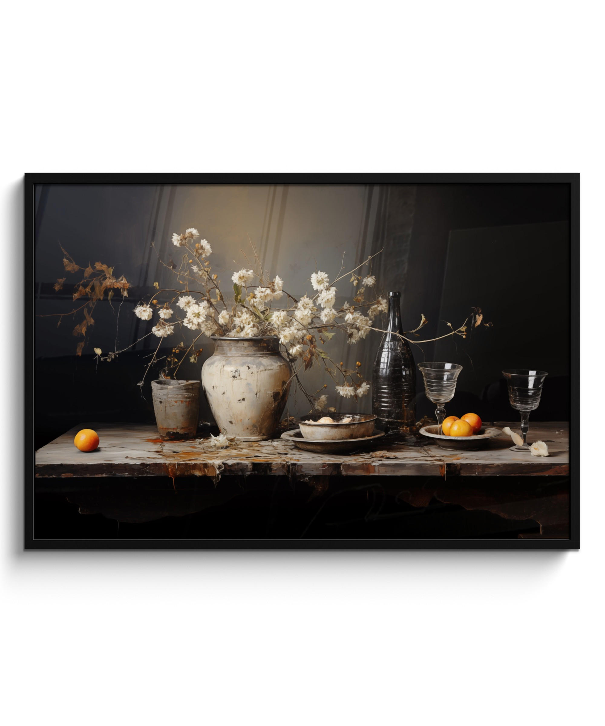 MuchoWow Poster Schwarz 120x80 cm