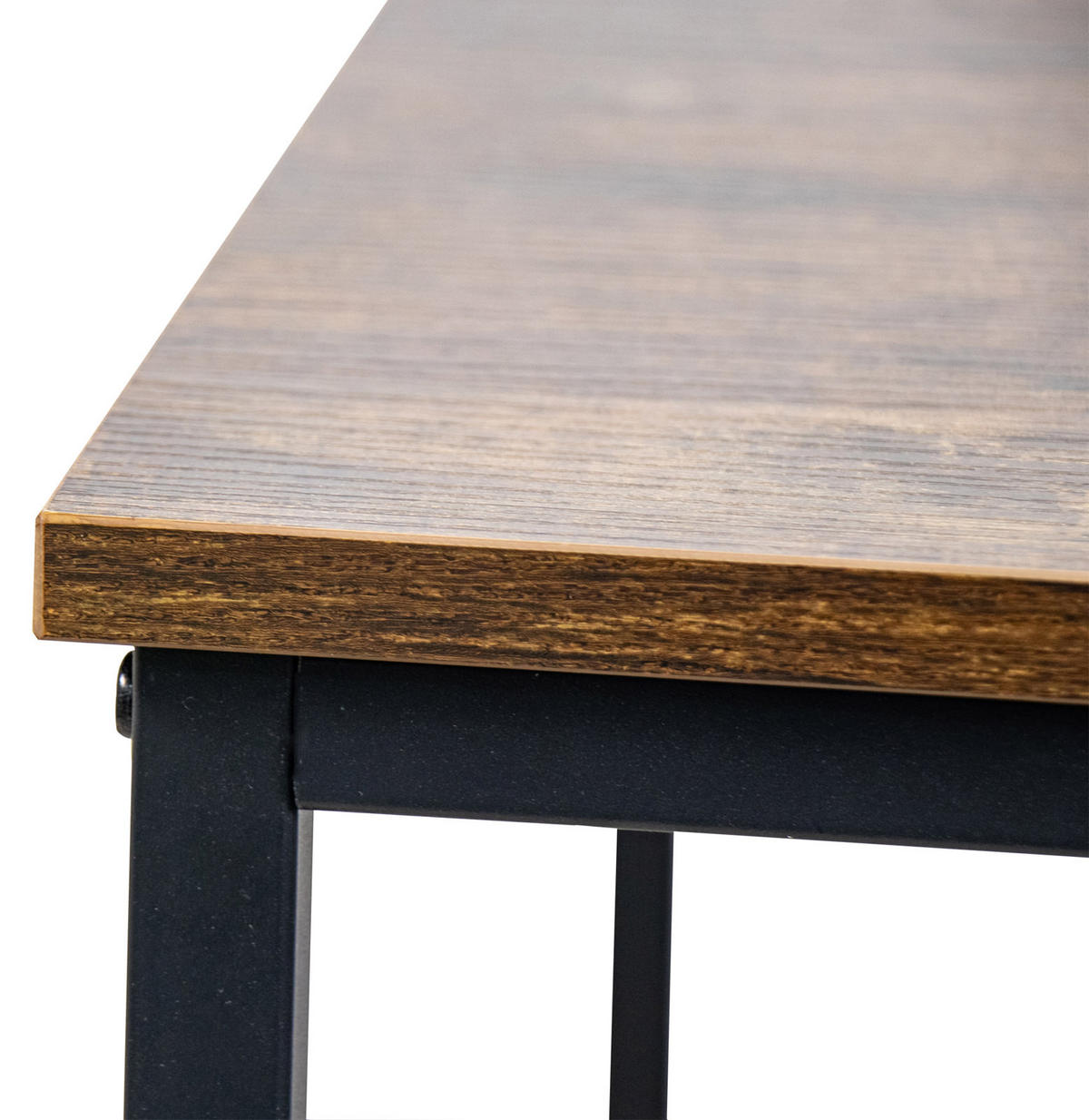 SCHREIBTISCH 120/60/75 cm Holz schwarz/braun - Schwarz/Braun, Holz/Metall (60/120/75cm) - CLP