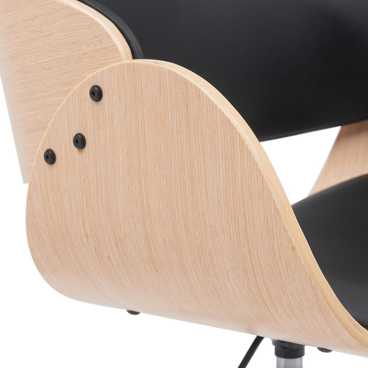 BÜROSTUHL H72 cm – JUNON - Schwarz, Textil (52/72/63cm) - Calicosy