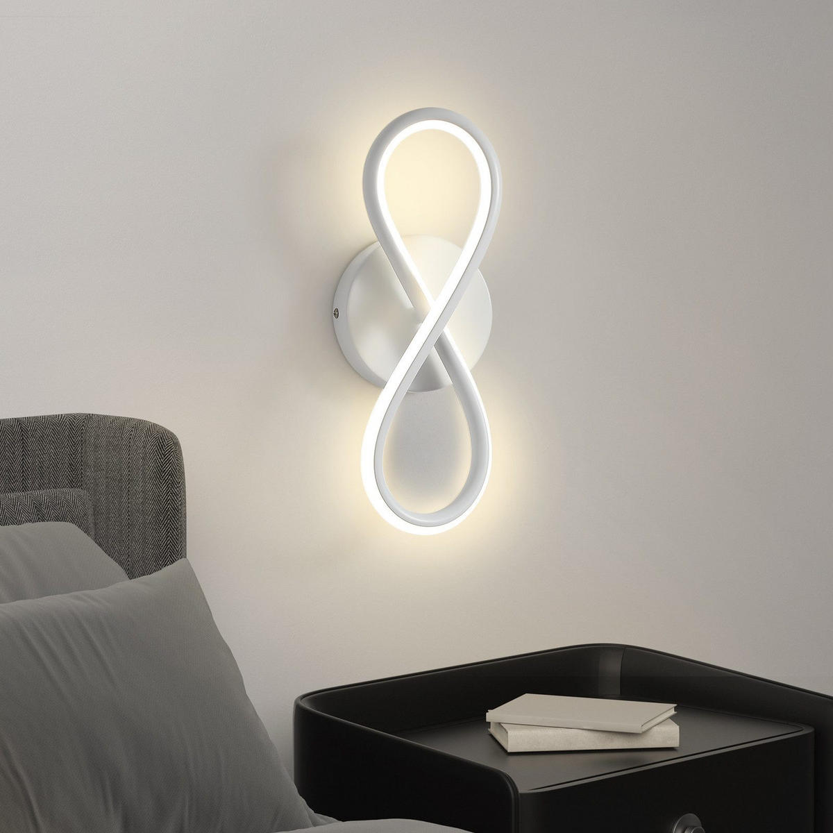 LED WANDLEUCHTE Massie - Weiß, Metall (31/9/12cm) - Nettlife