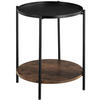 BEISTELLTISCH Sunderland,45,5 x 54,5 cm,Industrial Holz dunkel, rustikal - Rostfarben, Holz (45.5/45.5/54.5cm) - tectake