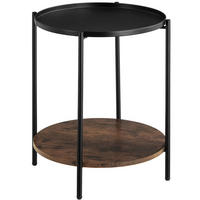 BEISTELLTISCH Sunderland,45,5 x 54,5 cm,Industrial Holz dunkel, rustikal - Rostfarben, Holz (45.5/45.5/54.5cm) - tectake