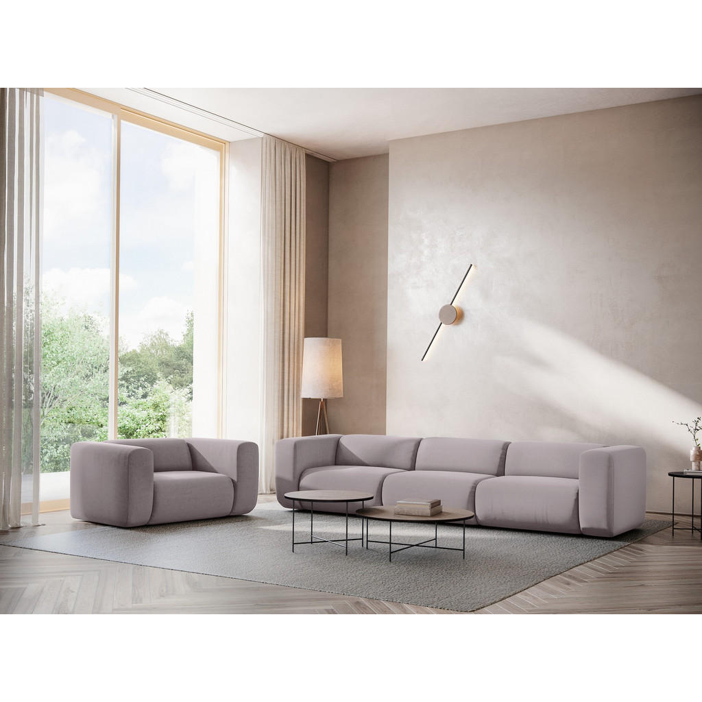 Thumbnail - Makamii Sessel, Flieder, Textil, 1-Sitzer, Füllung: Schaumstoff, 137x70x89 cm, Made in EU, Wohnzimmer, Sessel, Polsterse...