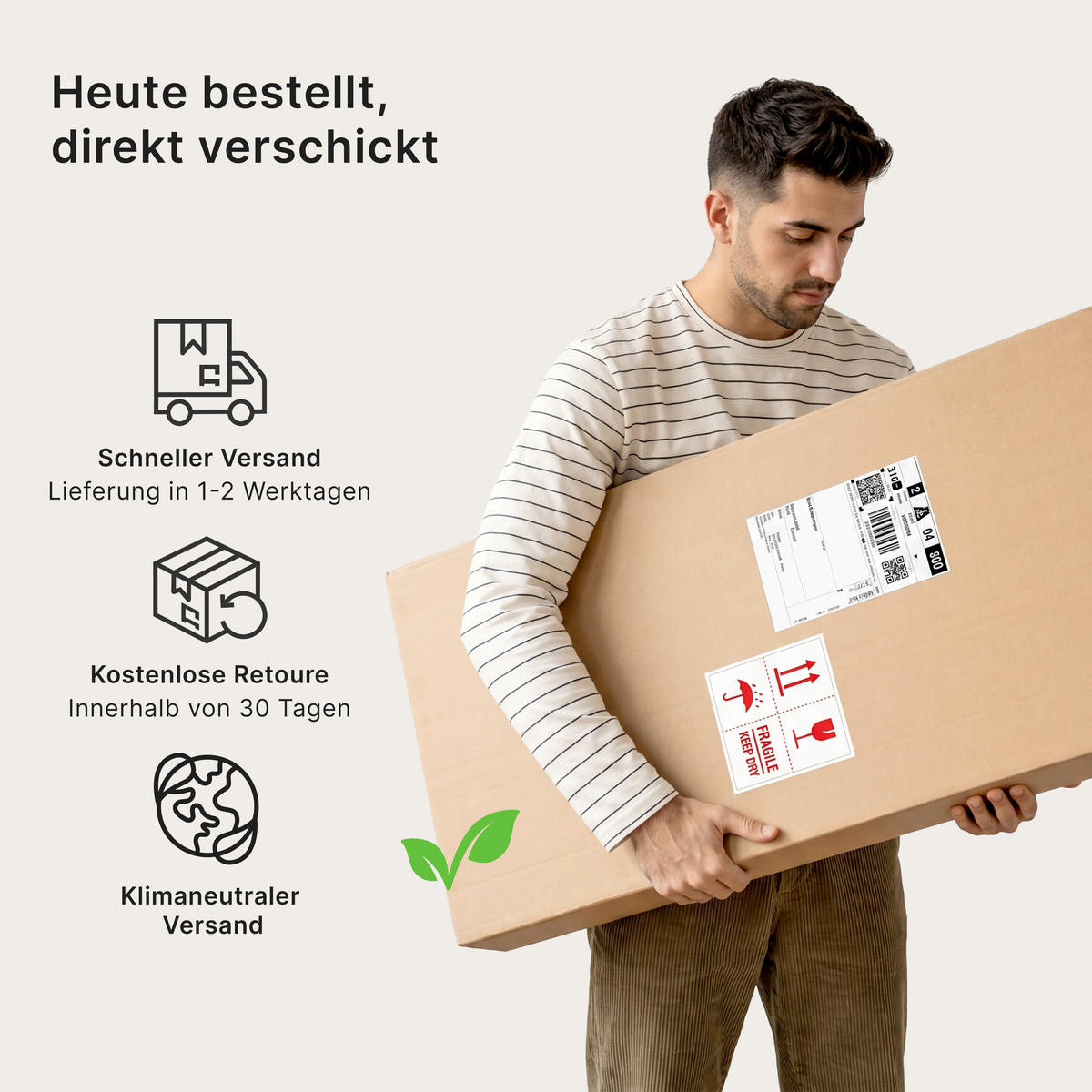 KOMMODE Logan Fronten in Hellgrau Seidenmatt - Greige, Holzwerkstoff (82/78/37cm) - Vladon